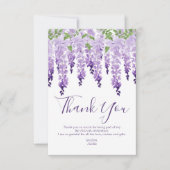 Wisteria Foto | Bat Mitzvah Dankeskarte (Vorderseite)