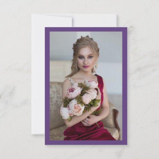 Wisteria Foto | Bat Mitzvah Dankeskarte (Rückseite)