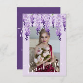 Wisteria Foto | Bat Mitzvah Dankeskarte (Vorne/Hinten)
