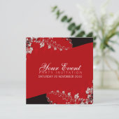 Wisteria Fraktal Einladungen (Stehend Vorderseite)