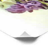 Wisteria Frutescens Botanische Malerei Poster (Ecke)