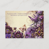 Wisteria Garden Adventure Card | Lila Bridal Hinweiskarte (Rückseite)