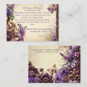 Wisteria Garden Adventure Card | Lila Bridal Hinweiskarte (Vorne/Hinten)