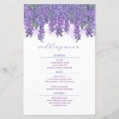 Wisteria Garden Romance Lila Wedelmenü (Vorderseite)