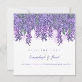 Wisteria Garden Romantik Save the Date Lila (Vorderseite)