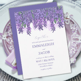 Wisteria Garden Romantische Lila Hochzeit Einladung