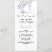 Wisteria-Hochzeitsprogramm Programm (Vorderseite)