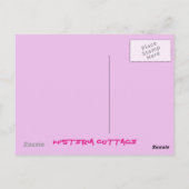Wisteria-Hütte Postkarte (Rückseite)