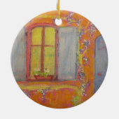 Wisteria Hütte provence france Keramikornament (Hinten)