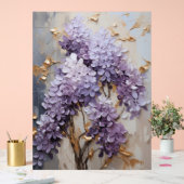 Wisteria - Impasto Floral Acrylschild (Hochzeit)