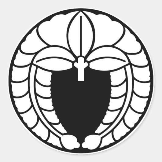 Wisteria in Reiskuchen Runder Aufkleber (Vorderseite)