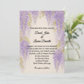 Wisteria Lane Photo Wedding Invitation Einladung (Stehend Vorderseite)
