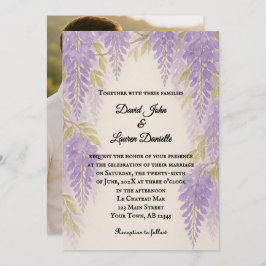 Wisteria Lane Photo Wedding Invitation Einladung