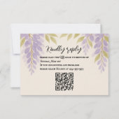 Wisteria Lane QR Code RSVP Card (Vorderseite)
