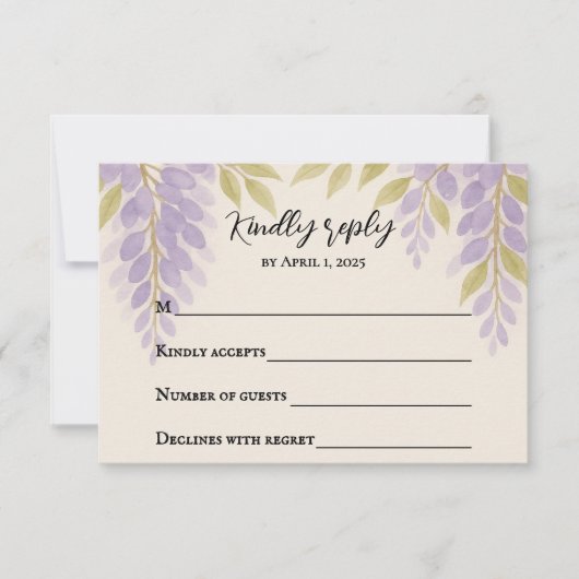 Wisteria Lane RSVP Card Karte (Vorderseite)