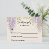 Wisteria Lane RSVP Card Karte (Stehend Vorderseite)