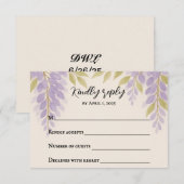 Wisteria Lane RSVP Card Karte (Vorne/Hinten)