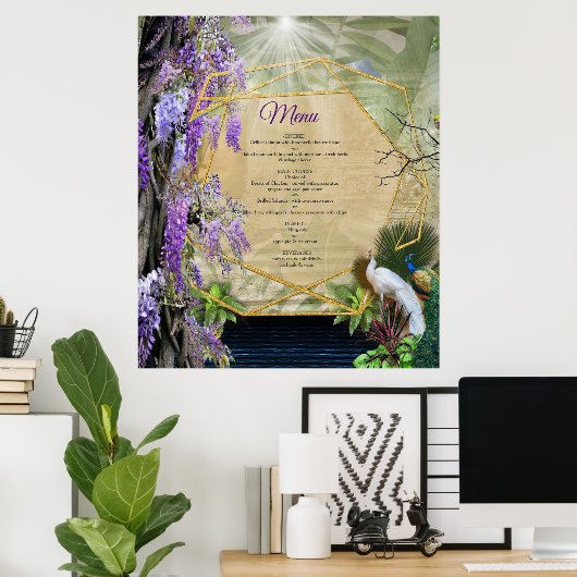 Wisteria & Large birds Dreamscape Theme Poster (Heimbüro)