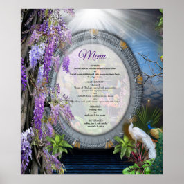 Wisteria & Large birds Dreamscape Theme Poster