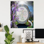 Wisteria & Large birds Dreamscape Theme Poster (Heimbüro)