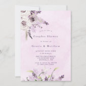 Wisteria Lavender White Rose Couples Dusche einlad (Vorderseite)