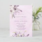 Wisteria Lavender White Rose Couples Dusche einlad (Stehend Vorderseite)