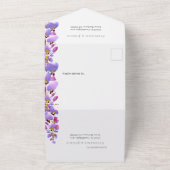 Wisteria Lila Arch Wedding RSVP Menüoptionen All In One Einladung (Außenbereich)