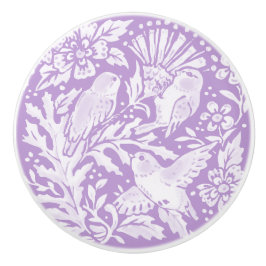 Wisteria Lila Bird Floral Leaf Woodland Hübsch Keramikknauf