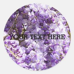 Wisteria Lila Blütenpracht Baum Violett Runder Aufkleber