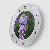 Wisteria Lila Blütenrebe Große Wanduhr (Winkel)
