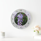 Wisteria Lila Blütenrebe Große Wanduhr (Zuhause)