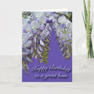 Wisteria Lila Boss Happy Birthday Card Karte