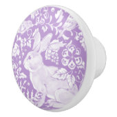 Wisteria Lila Bunny Rabbit Bird Woodanimal Keramikknauf (Rechts)