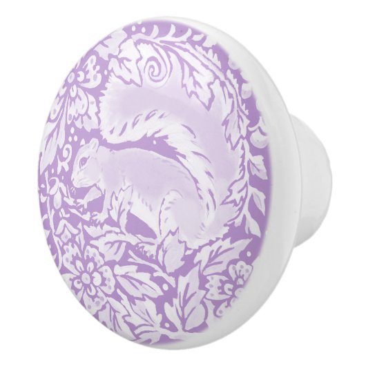 Wisteria Lila Eichhörnchenwald Keramikknauf (Rechts)