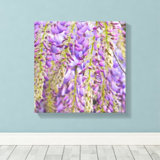 Wisteria Lila Floral Blossom Tree Violet Leinwanddruck (Insitu (Holzboden))