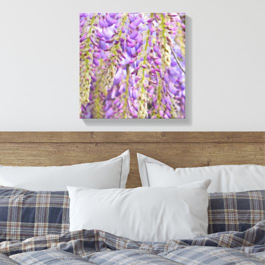 Wisteria Lila Floral Blossom Tree Violet Leinwanddruck (Insitu (Schlafzimmer))