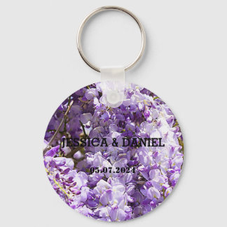 Wisteria Lila Floral Blossom Tree Violet Schlüsselanhänger