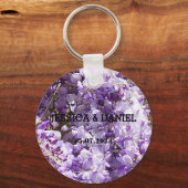 Wisteria Lila Floral Blossom Tree Violet Schlüsselanhänger (Vorderseite)