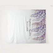 Wisteria Lila Floral Wedding Foto Stand Wandteppich (Vorderseite (Horizontal))