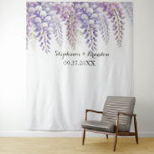 Wisteria Lila Floral Wedding Foto Stand Wandteppich (Beispiel)