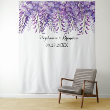 Wisteria Lila Floral Wedding Foto Stand
