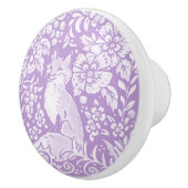 Wisteria Lila Fox Blumenwald Keramikknauf (Rechts)