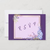 Wisteria Lila Lavendel RSVP Karte (Vorderseite)