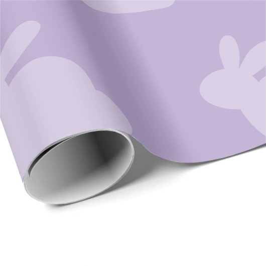 Wisteria Lila Ostern Bunny Wrapping Paper Geschenkpapier (Rolleneckpunkt)