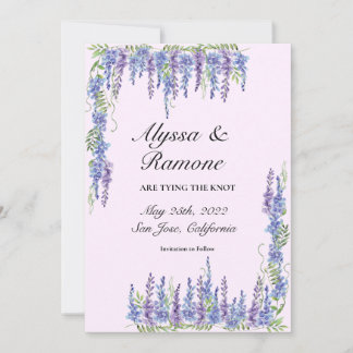 Wisteria Lila Save the Date