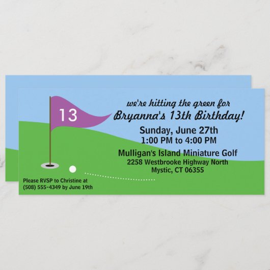 Wisteria-lila Schlag das grüne Einladung (Vorne/Hinten)