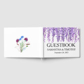 Wisteria Lila Watercolor Gästebuch (Voll)