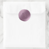 Wisteria Lila Wax Siegel Monogram Wedding Stickers (Tasche)