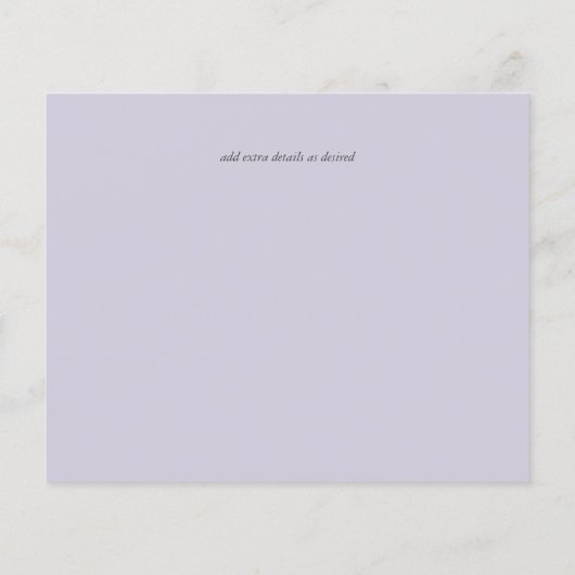 Wisteria Lila Wedding Rett Dates BUDGET (Rückseite)