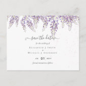 Wisteria Lila Wedding Rett Dates Postcard Postkarte (Vorderseite)